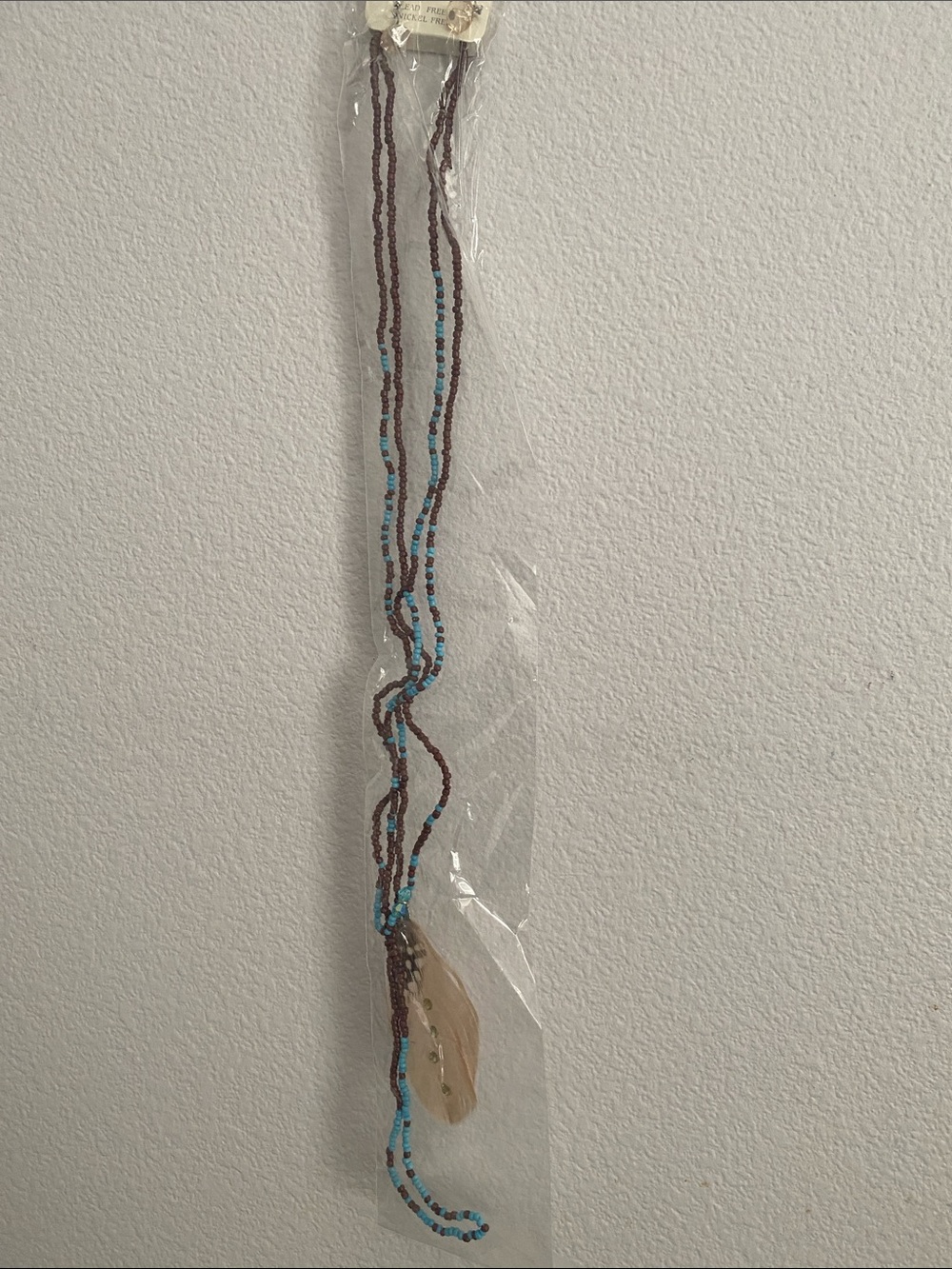 Beaded Layered Necklace in Brown and Turquoise